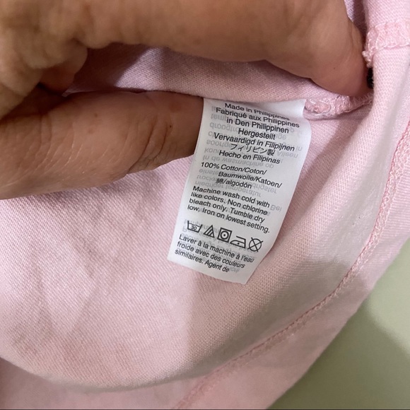 Madewell Sz Sm Pink Puff-Sleeve Tee - Picture 4 of 6